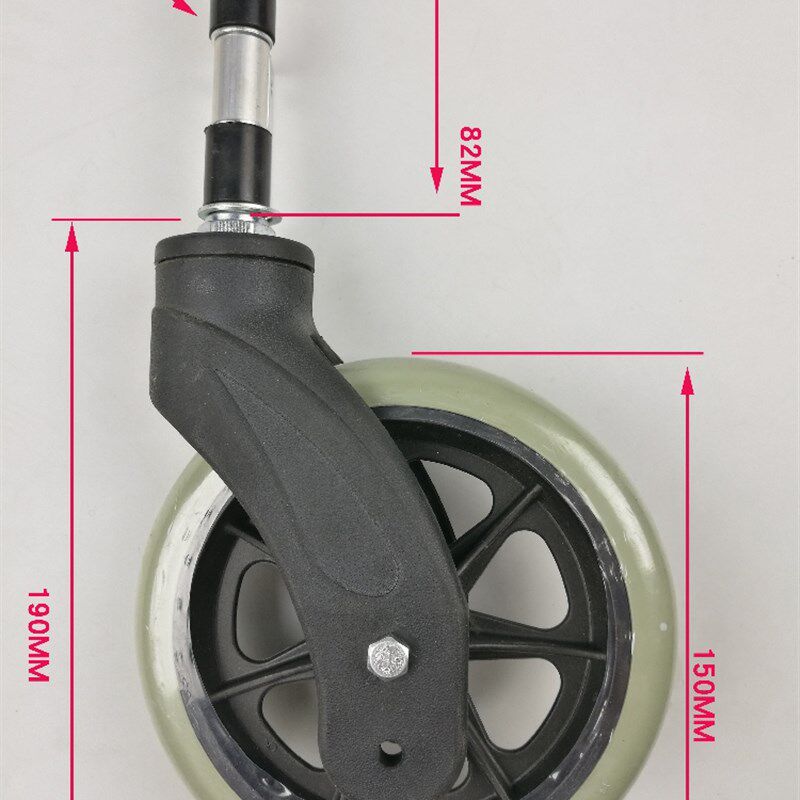 鱼跃轮椅配件万向轮前轮总成678英寸前叉转向件小轮立轴套装