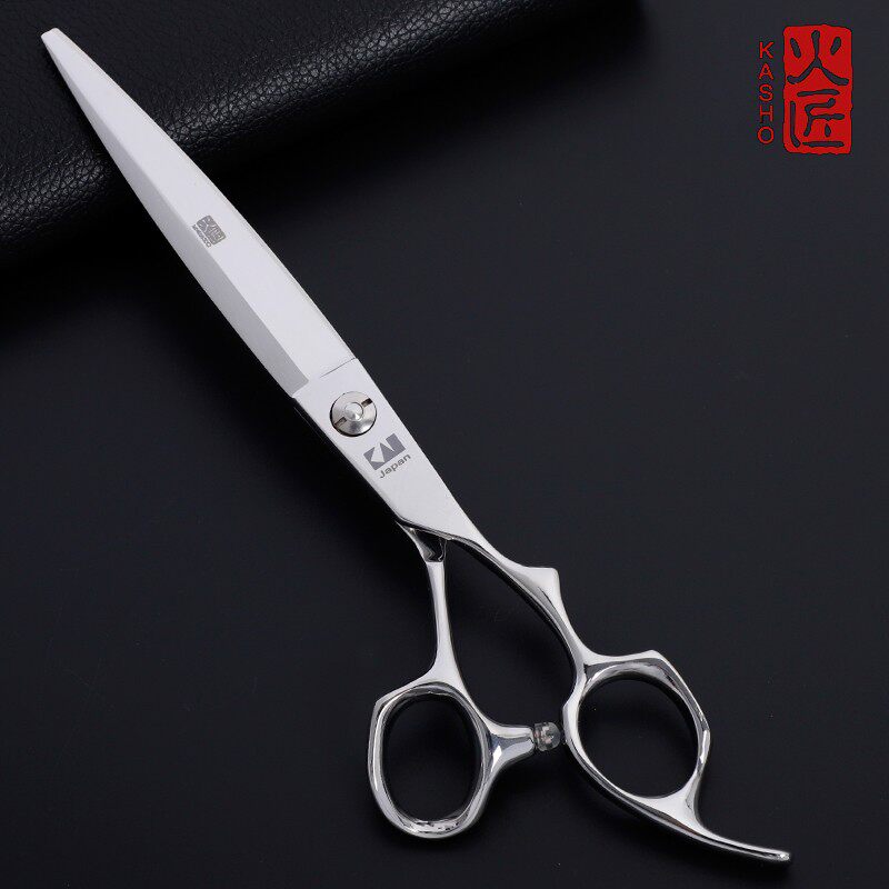 光崎七寸平剪美发剪刀7寸大切口直剪综合发型师专用徒手剪理发剪
