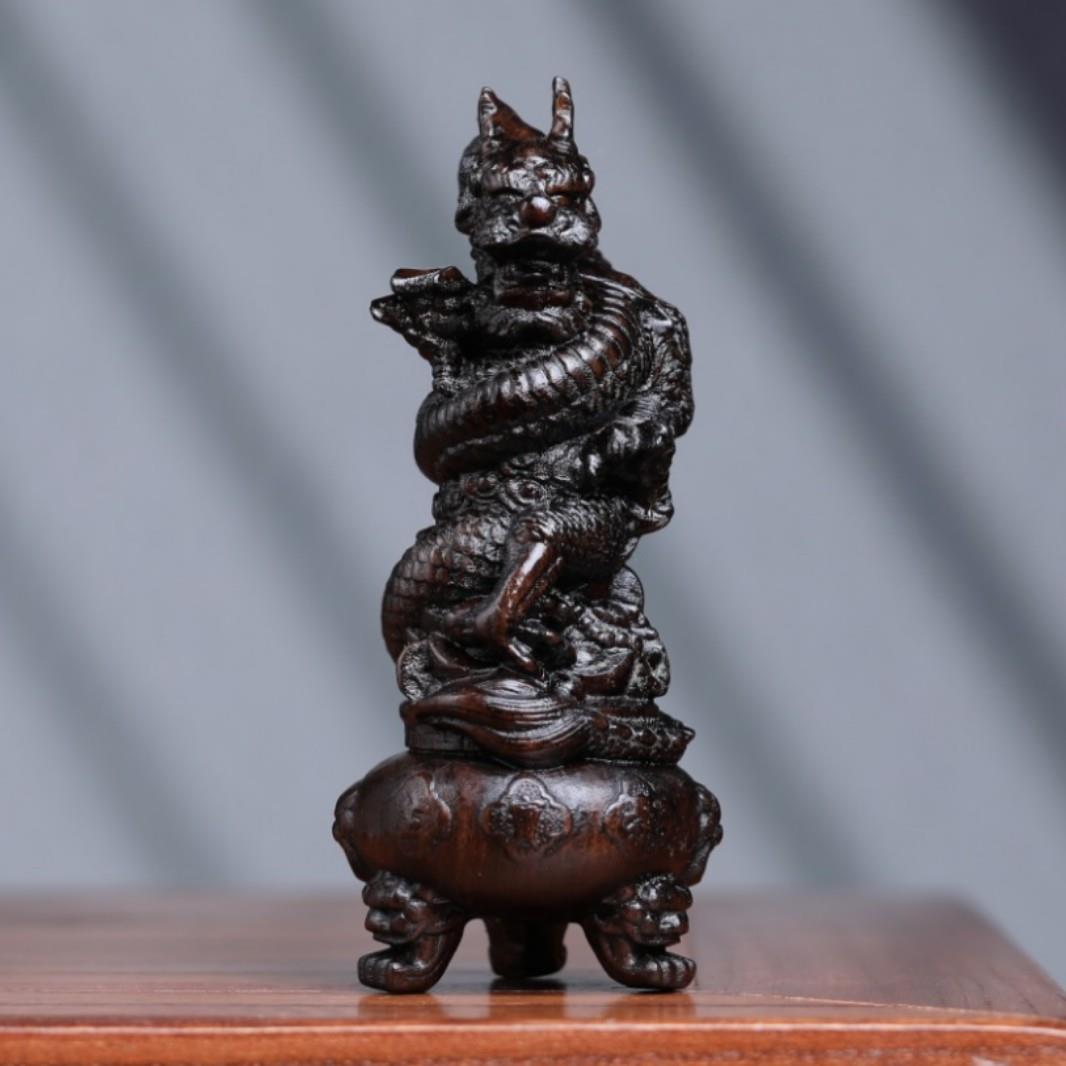 爆款沉贵宝盘龙摆件新中式盘龙家居客厅办公装饰品工艺品桌面文玩