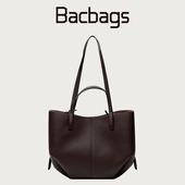 Bacbags头层牛皮通勤托特包大容量手提单肩包女顺丰 包邮