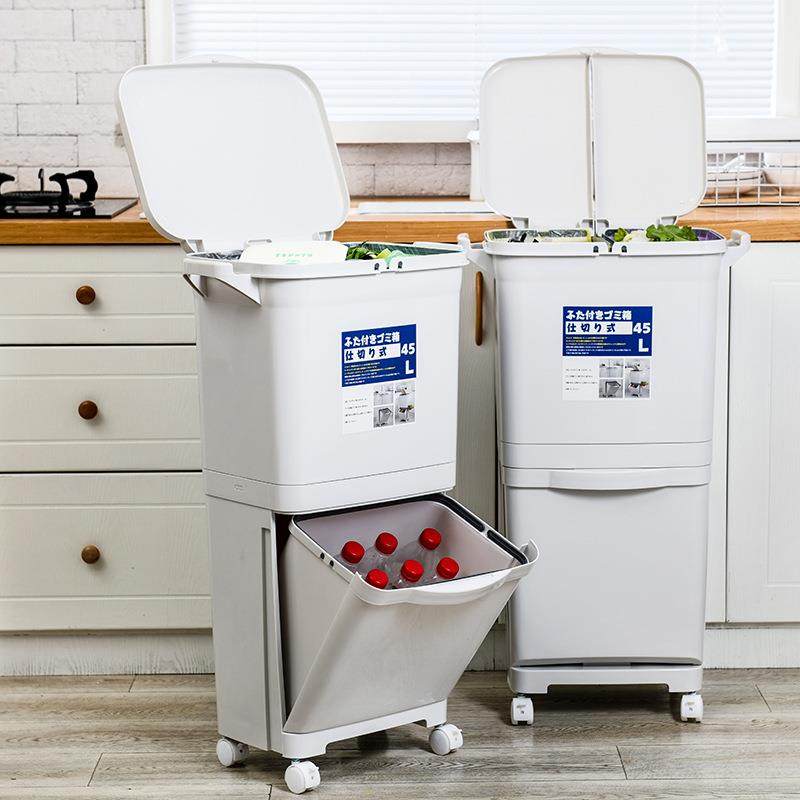 垃圾分类垃圾桶家用带盖双层厨房垃圾箱大桶滑轮塑料干湿分离筒箱,五金/工具,其它工具,淘宝优惠券,粉丝福利购,淘宝优惠卷