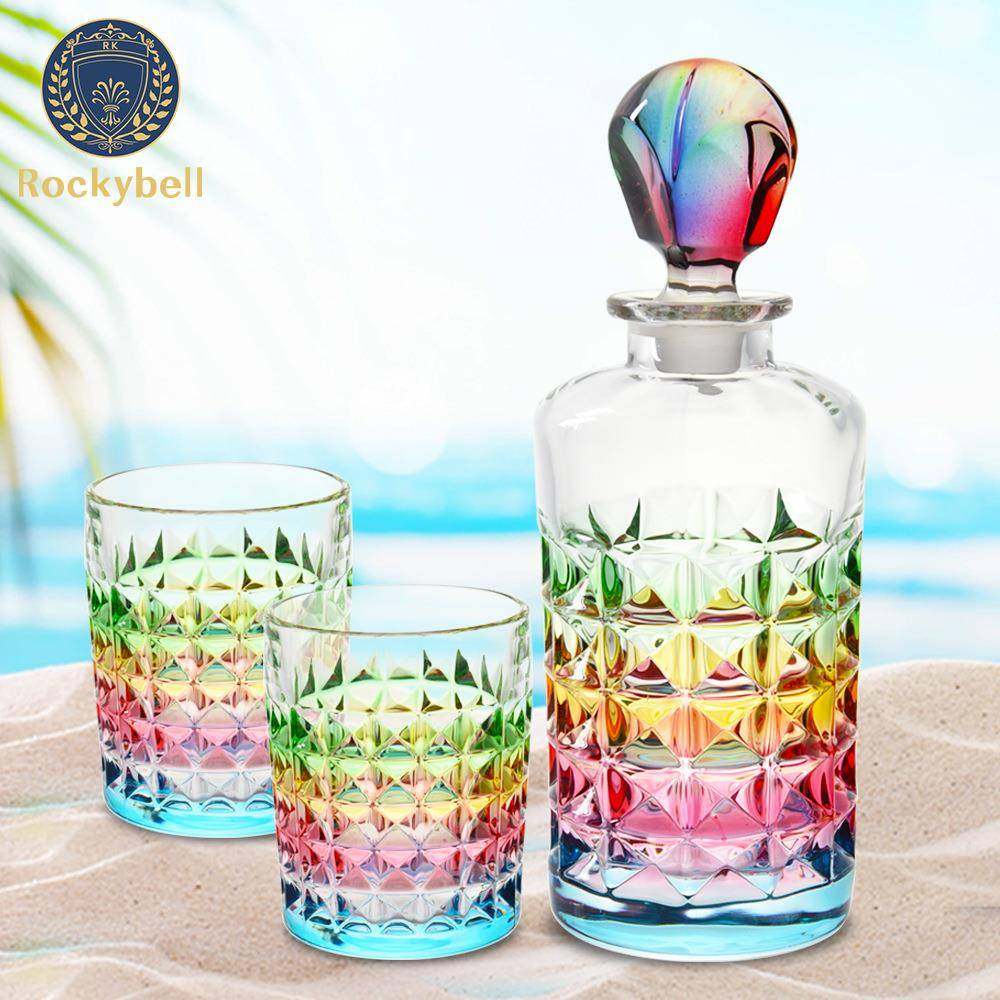 洛奇贝尔 家用威士忌杯套装古典水晶玻璃手绘七彩酒樽套装摆件,鲜花速递/花卉仿真/绿植园艺,割草机/草坪机,淘宝优惠券,粉丝福利购,淘宝优惠卷