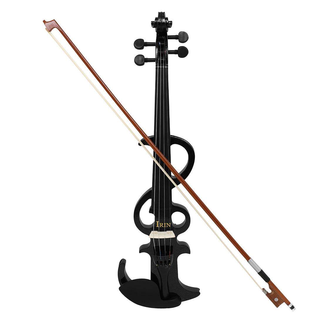 新款黑色电子小提琴 初学者演奏电声小提琴乐器厂家全套配置