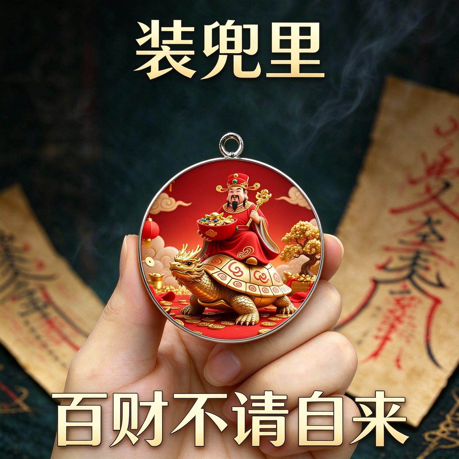 财运亨通【装兜里】顺财招运进财贵人挂件顺利男女钥匙扣挂饰送长