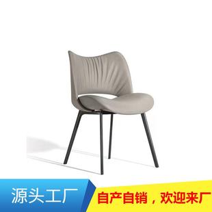 意式 轻奢餐椅家用现代简约小户型样板间咖啡厅餐厅靠背设计师椅子