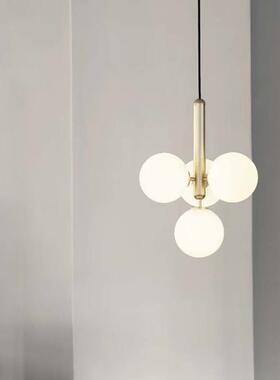 现代简约餐厅灯创意卧室床头书房4头吊灯个性咖啡厅奶茶店E27灯饰