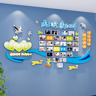 企业员工团队风采展示墙定制设计文化墙照片墙办公室墙面装饰创意