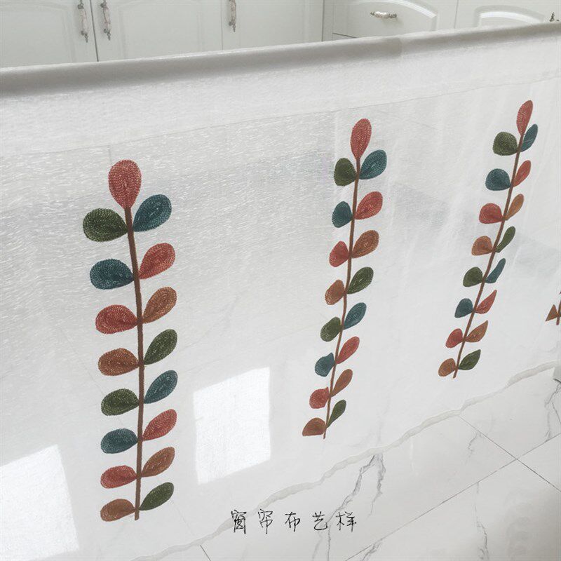 欧式咖啡帘短帘门帘布艺纱帘半帘蕾丝田园飘窗帘窗纱厨房店面隔断