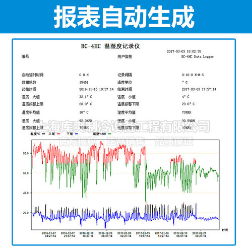 包邮精创rc4ha迷你打印记录仪GSP认证阴凉冷藏柜温湿度计高精度