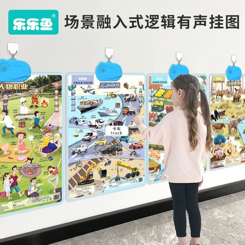 乐乐鱼场景逻辑启蒙有声挂图幼儿学习益智玩具点读发声挂图代发,玩具/童车/益智/积木/模型,玩具挂图/认知卡,淘宝优惠券,粉丝福利购,淘宝优惠卷