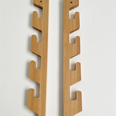 榉木任意撑实木衣杆衣通儿童成长型挂衣杆衣橱横杆橱柜挂杆法兰