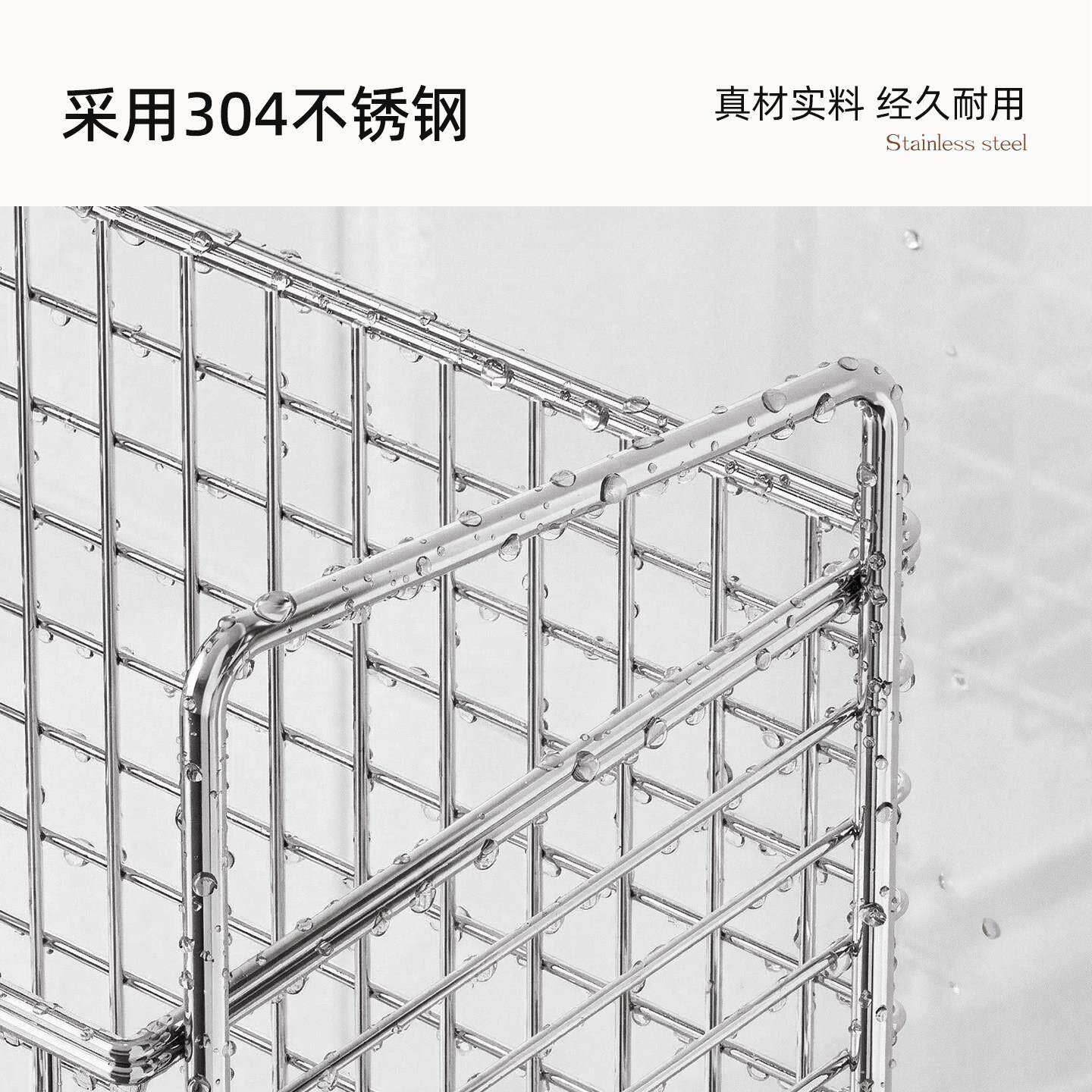 衣篓浴不锈钢脏衣篮推车脏衣服收筐cw260829纳脏高级感家用带轮洗