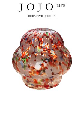 JOJOS L. PD.road.花瓶红色大肚玻璃高级感艺术彩色琉璃  都路