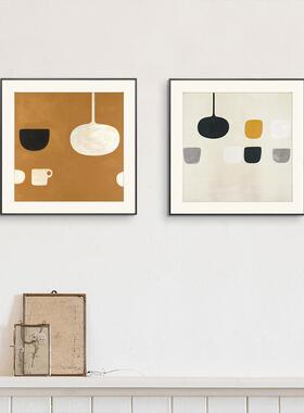 现代抽装饰画餐厅画简约挂客厅壁柜画VGJ卧室象床头画子摆画艺术