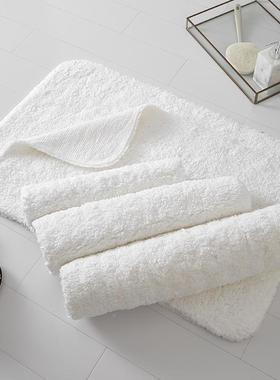 卫五酒FS756929店加白色地巾垫子厚生水间浴室棉吸防滑地垫家aω