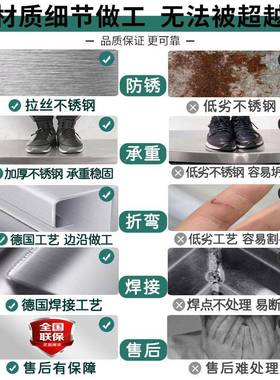 72934专特厚焊接款不锈菜钢工作台厨房操作台用推0拉门面板橱柜切