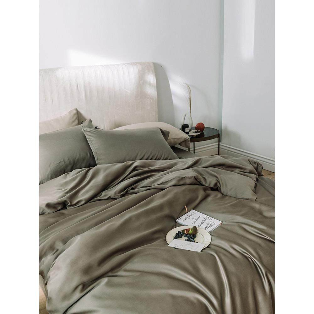 F87J98M9真A5L天丝四件套夏季品床冰丝单丝家纺床上春秋裸床睡被