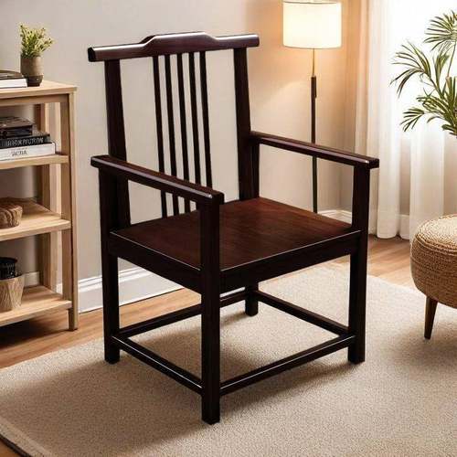 太仿古师椅餐椅家用式椅子木琴梳椅圈椅茶椅主人官帽椅新中ASB实