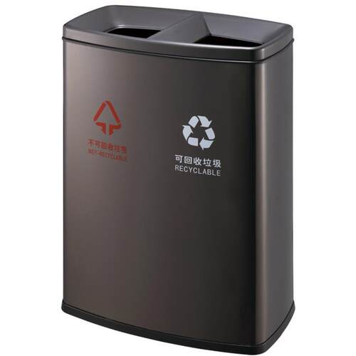 GP商X-18E地箱铁不锈钢分类垃圾桶场学校垃圾GPX-218E2室内果皮户
