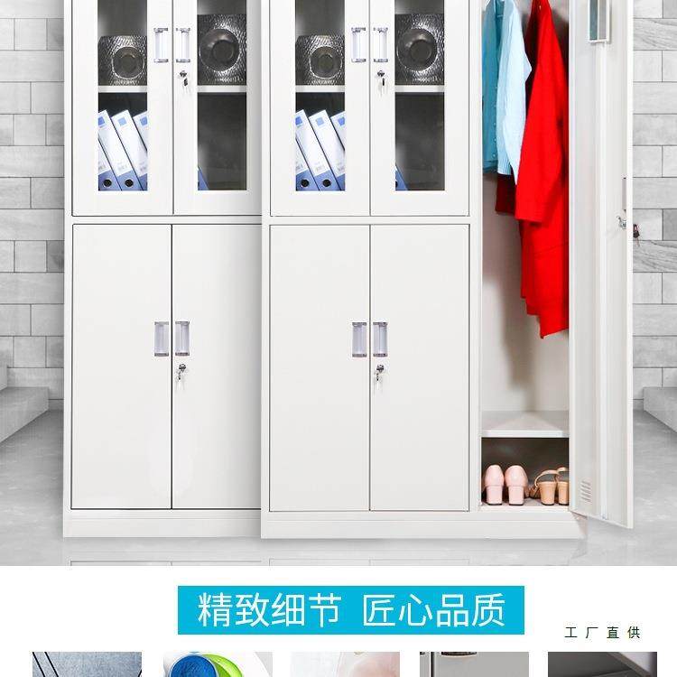 五门更衣柜宿舍带衣职工换柜办公室储物文铁件柜档985案资料皮柜