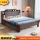 上新板实木双式 人床单人代简HOZ约成人现主卧大床1米经济款 储物床