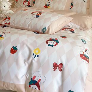 2025新全棉卡印通数码花四件套家用双款版设计三件套四季通床ITO