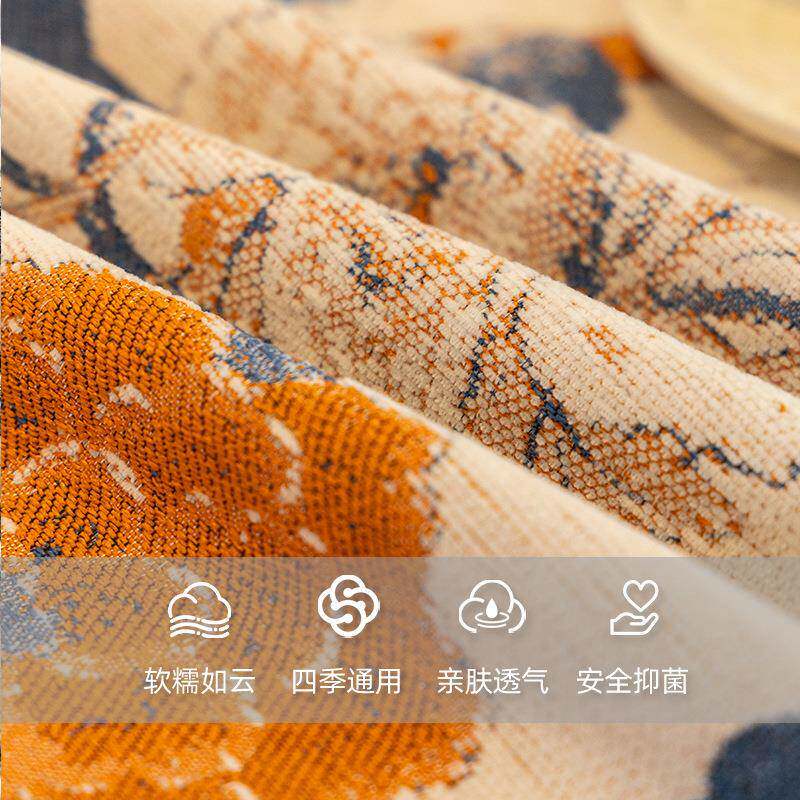 四美罗曼提式典雪尼尔沙发巾季通古用防尘一片式沙包发盖布巾全防