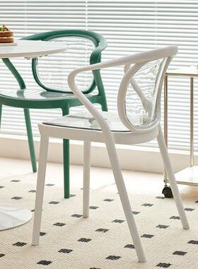 餐椅现家加厚靠背塑用料透明椅子代简约休闲餐厅餐桌IIM椅备用椅