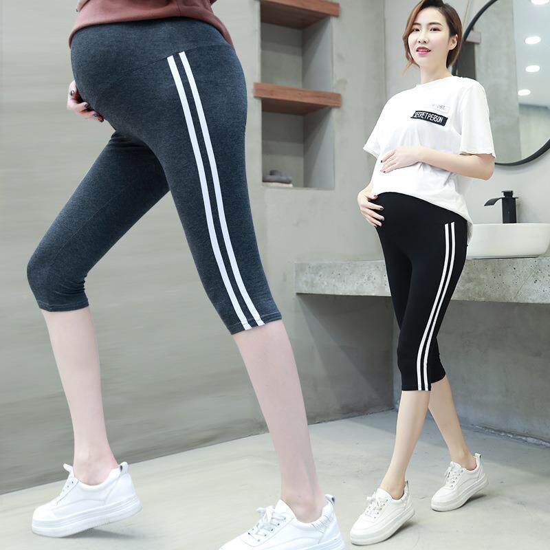 妇打2底2裤02孕5夏季薄款托腹裤休闲加大码外穿七分ZQN打底裤子00