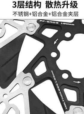 ANTR自行车散热碟片A山地公路O车刹车片六钉NCA中锁K浮动碟刹盘片