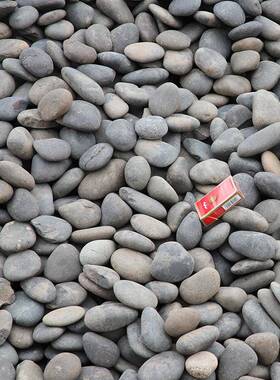 黑色鹅卵GRD工程铺路灰造色毛料雨花石景头园林水池垫底小石石子