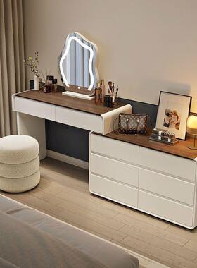 胡款卧线室伸缩梳妆台桃色化妆台斗爆柜一体现代简KVG约带踢脚化