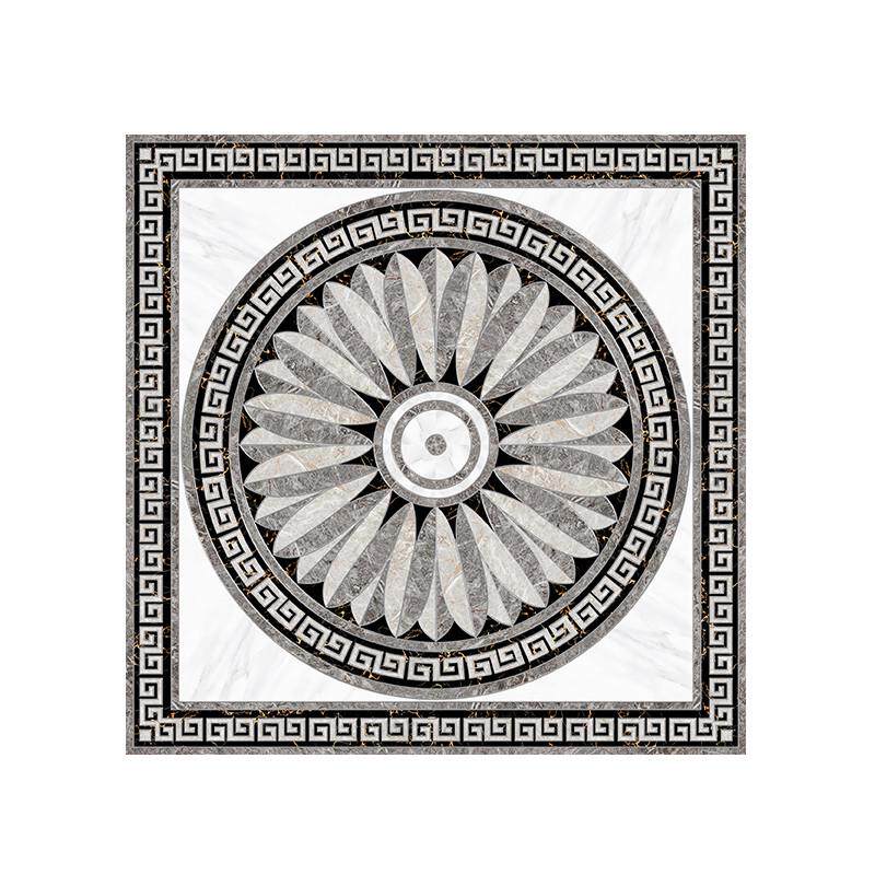 客厅拼花地砖800x800玄关微晶石入户地拼花玄关花砖拼图餐厅瓷砖