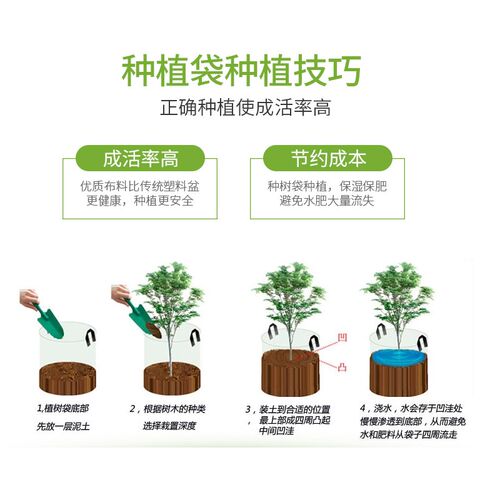 无纺布花盆美植袋楼顶种菜盘特大种植箱育苗盘阳台花卉绿植多肉美