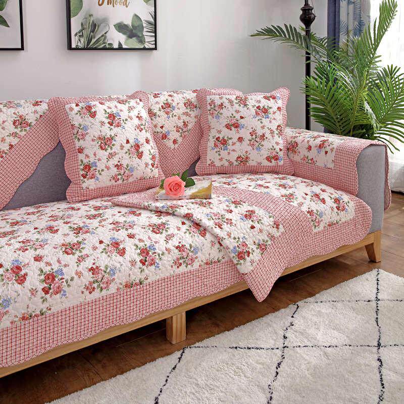 韩式田园纯棉布艺防滑沙发垫坐垫皮实沙发现代通用罩木棉全四季巾
