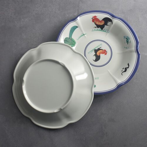 10个装密胺餐具中式圆形大盘子酒店龙虾深盘炒菜碟子盖浇饭盘商用
