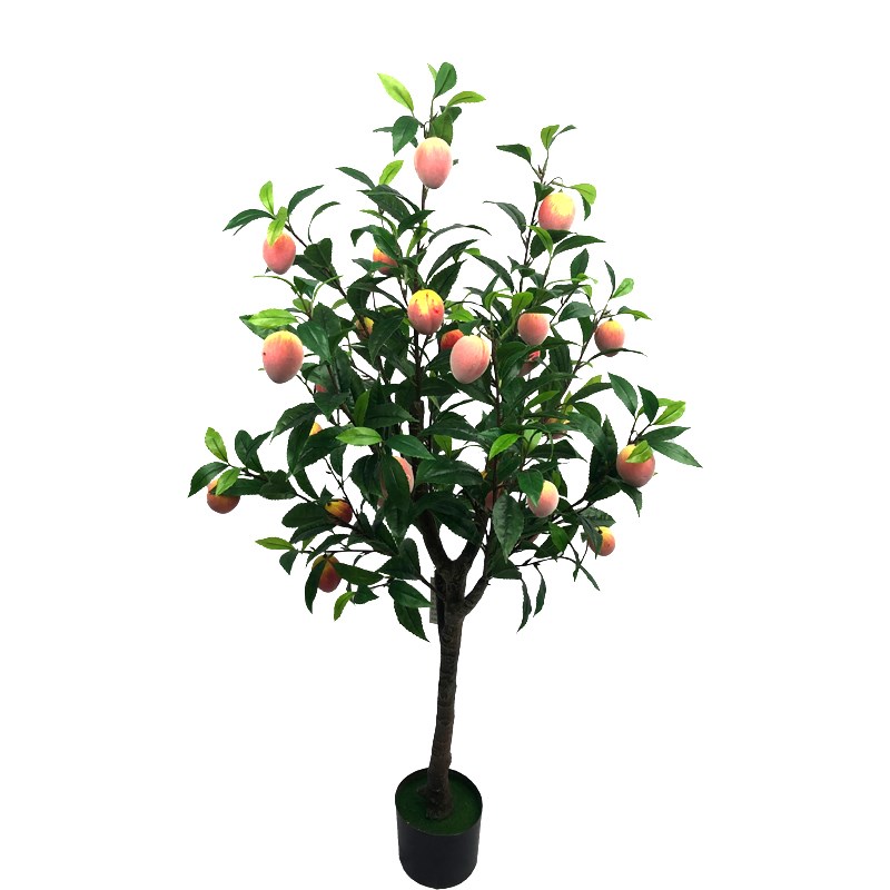 仿真植物盆栽油桃小号绿植水果石榴柿子园林工程造景装饰厂家直售