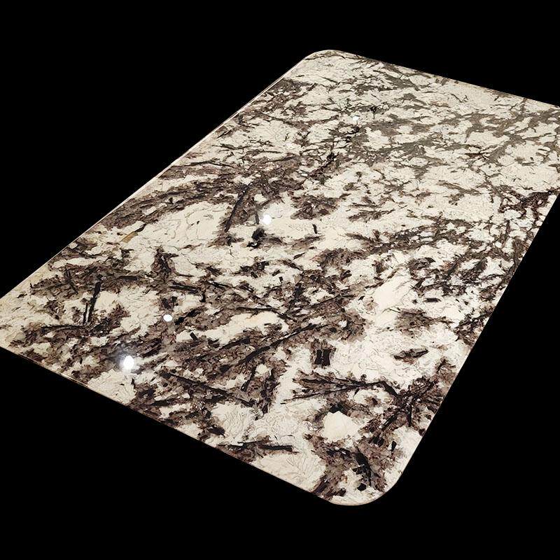 天然大理石台面奢石圆形做定单板长方形面板电视柜茶几餐桌可制定