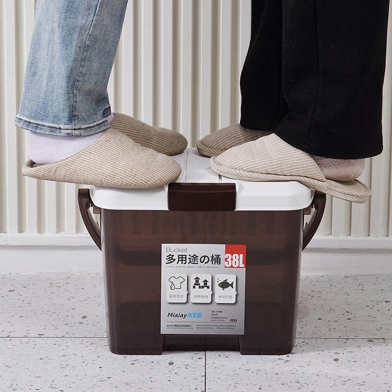 户外水桶单层双层手提可收纳钓鱼加厚桶剧组透明车载坐方塑料桶桶