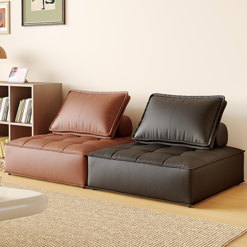 懒人沙发创意豆腐块意式极简客厅单人沙发小户型休闲组合模块沙发