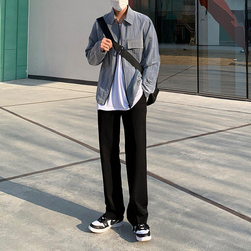 西裤男春秋黑色西装裤显