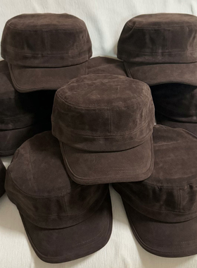复古棕色平顶马术帽大头围老钱风贝雷帽画家报童帽秋冬大号大码