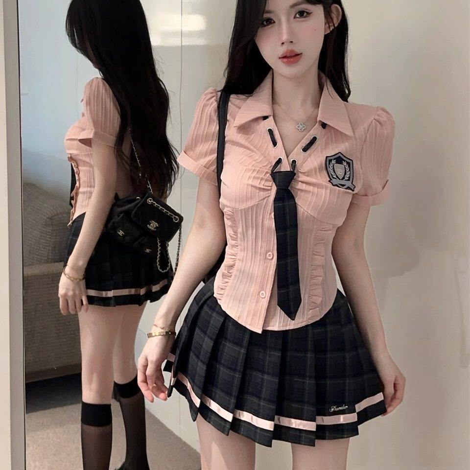 美式学院风jk制服时尚辣