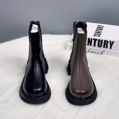 真皮马丁靴女款2025秋冬