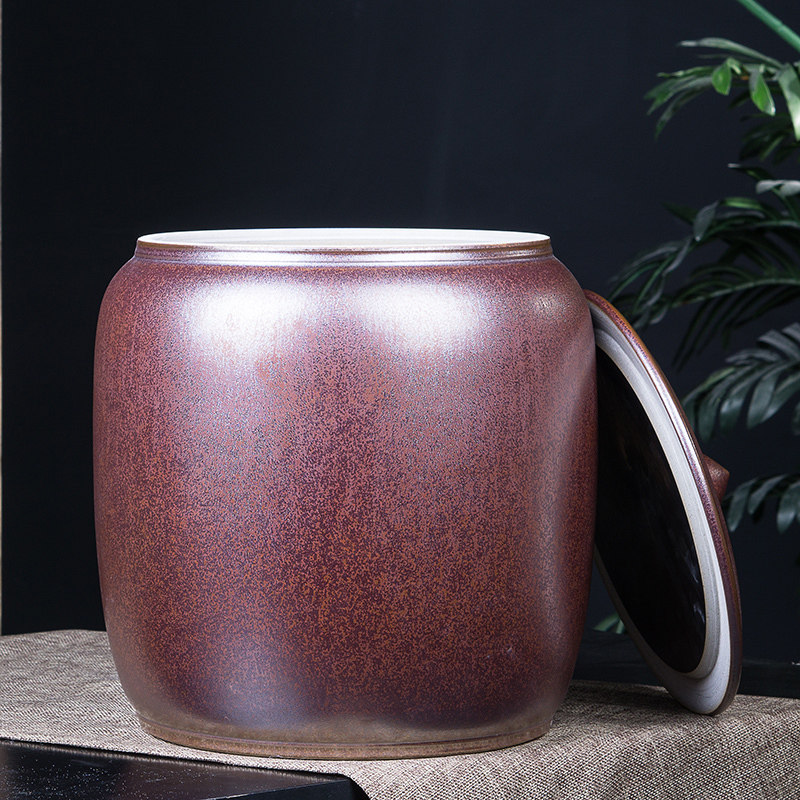 景德镇陶瓷米缸茶叶缸酒坛水缸油缸15斤20斤30斤50斤 防潮储物罐