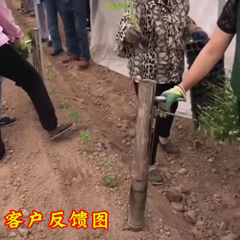 辣椒西瓜栽苗神器农用不锈钢地膜种植工具小型移苗移栽机器多功能