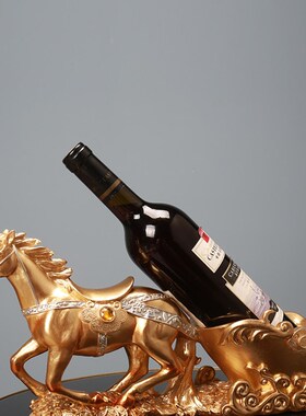 客厅酒柜装饰品马拉车酒架摆件家居北欧红酒瓶架家用创意摆设礼品