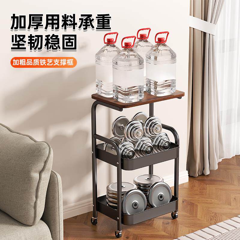 贝沙发边几桌茶石几客厅家用可移动头柜小推车床边金属收纳小贝石