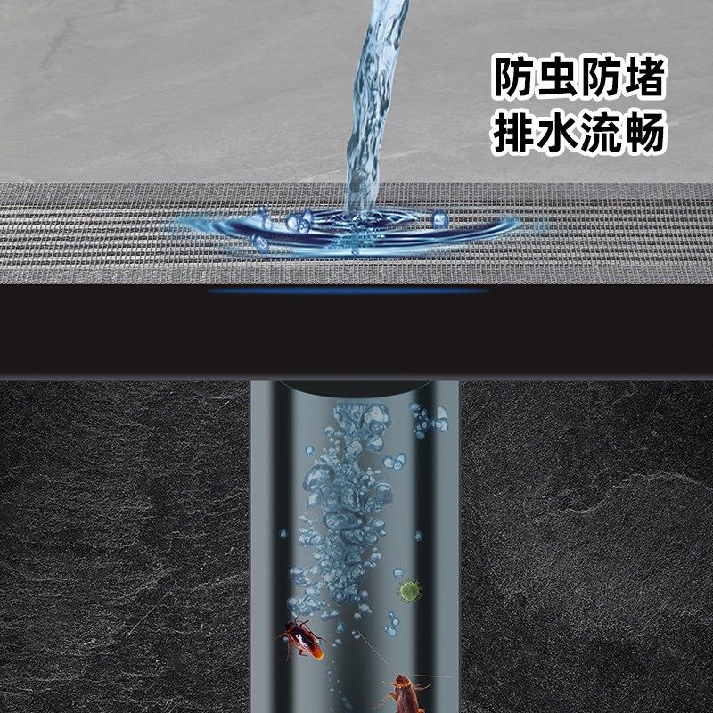 长条方形地漏专用过滤网贴浴室毛发防堵网卫生间下水道防蟑螂蚊虫图片