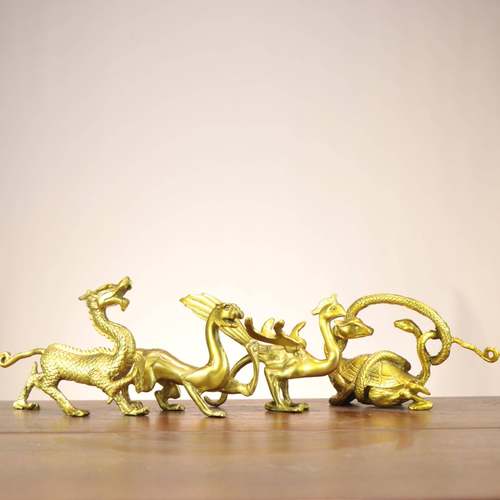 杨铜记 铜四位神 新四方神兽 青龙白虎朱雀玄武四大神兽一套